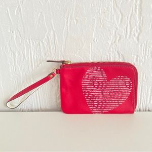 Fossil Red Heart Wristlet Wallet
